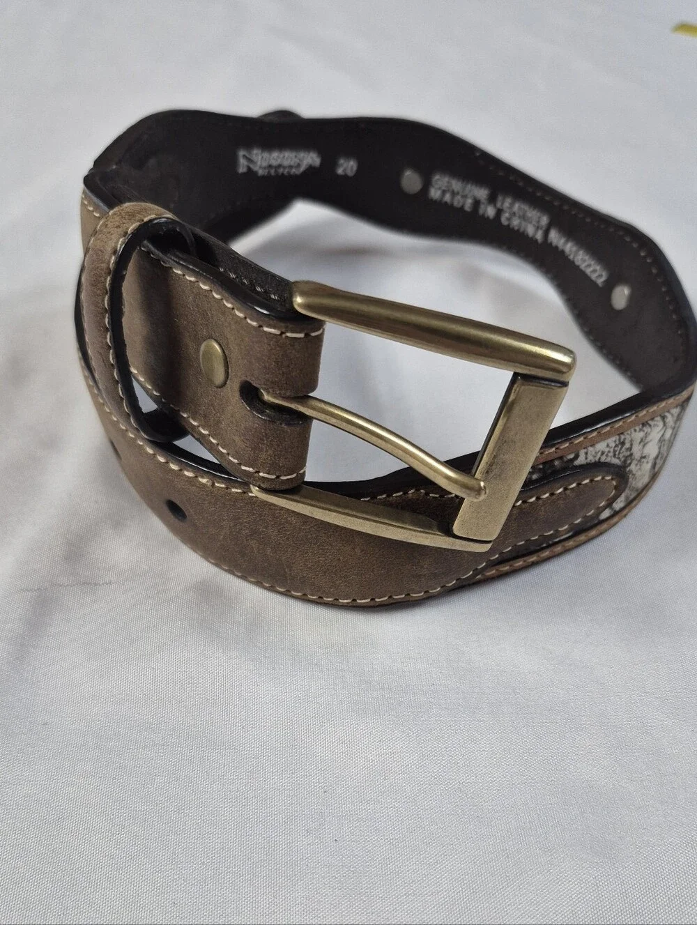 Nocona Kids Brown Leather Camo Shotgun Shell Belt Size 20  N44182222